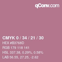 Color code: CMYK 0 / 34 / 21 / 30 | qconv.com