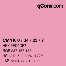 Color code: CMYK 0 / 34 / 23 / 7 | qconv.com