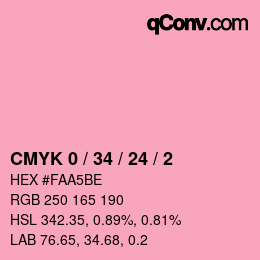 Farbcode: CMYK 0 / 34 / 24 / 2 | qconv.com