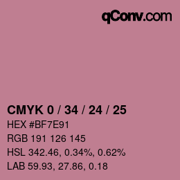 Color code: CMYK 0 / 34 / 24 / 25 | qconv.com