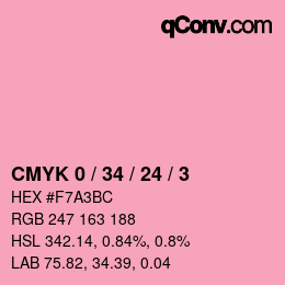 Color code: CMYK 0 / 34 / 24 / 3 | qconv.com