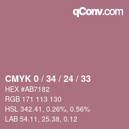 Color code: CMYK 0 / 34 / 24 / 33 | qconv.com