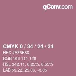 Color code: CMYK 0 / 34 / 24 / 34 | qconv.com