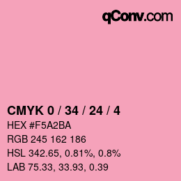 颜色代码: CMYK 0 / 34 / 24 / 4 | qconv.com