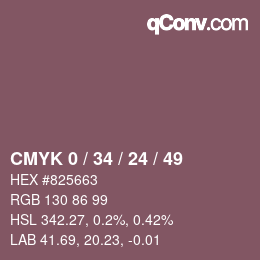 Color code: CMYK 0 / 34 / 24 / 49 | qconv.com