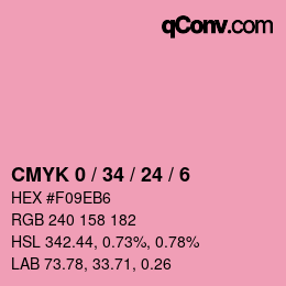 カラーコード: CMYK 0 / 34 / 24 / 6 | qconv.com