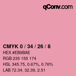 Color code: CMYK 0 / 34 / 26 / 8 | qconv.com