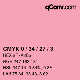Color code: CMYK 0 / 34 / 27 / 3 | qconv.com