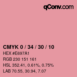 Code couleur: CMYK 0 / 34 / 30 / 10 | qconv.com
