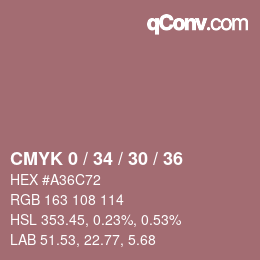 Código de color: CMYK 0 / 34 / 30 / 36 | qconv.com