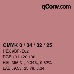 Color code: CMYK 0 / 34 / 32 / 25 | qconv.com