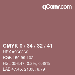 Color code: CMYK 0 / 34 / 32 / 41 | qconv.com