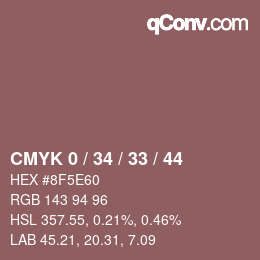 Color code: CMYK 0 / 34 / 33 / 44 | qconv.com