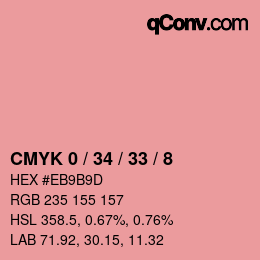 Color code: CMYK 0 / 34 / 33 / 8 | qconv.com