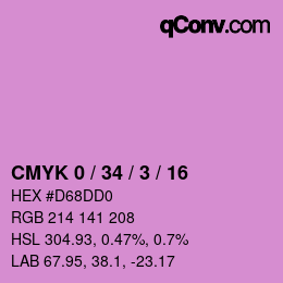 Color code: CMYK 0 / 34 / 3 / 16 | qconv.com