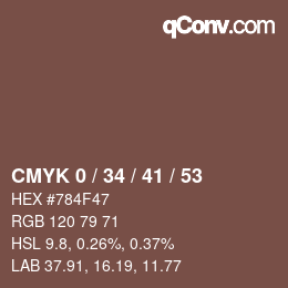 Farbcode: CMYK 0 / 34 / 41 / 53 | qconv.com