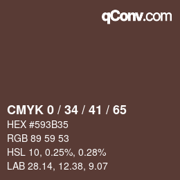 Color code: CMYK 0 / 34 / 41 / 65 | qconv.com