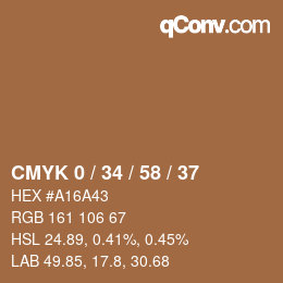 颜色代码: CMYK 0 / 34 / 58 / 37 | qconv.com