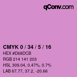 Color code: CMYK 0 / 34 / 5 / 16 | qconv.com