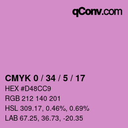 Color code: CMYK 0 / 34 / 5 / 17 | qconv.com