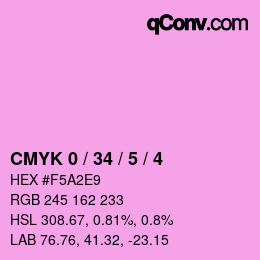 Color code: CMYK 0 / 34 / 5 / 4 | qconv.com