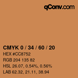 Color code: CMYK 0 / 34 / 60 / 20 | qconv.com