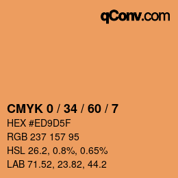 Color code: CMYK 0 / 34 / 60 / 7 | qconv.com