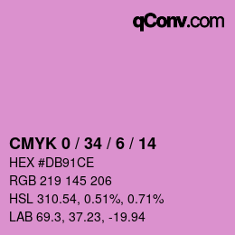 カラーコード: CMYK 0 / 34 / 6 / 14 | qconv.com