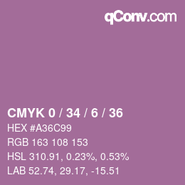 Código de color: CMYK 0 / 34 / 6 / 36 | qconv.com