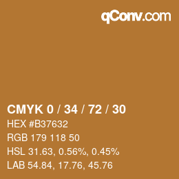 Color code: CMYK 0 / 34 / 72 / 30 | qconv.com