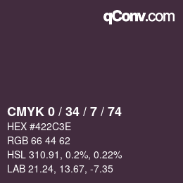 Color code: CMYK 0 / 34 / 7 / 74 | qconv.com