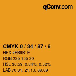 カラーコード: CMYK 0 / 34 / 87 / 8 | qconv.com