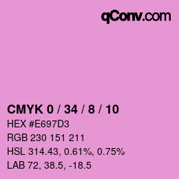Color code: CMYK 0 / 34 / 8 / 10 | qconv.com