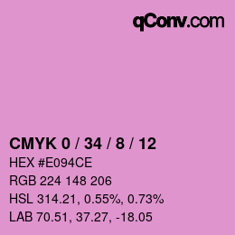 Color code: CMYK 0 / 34 / 8 / 12 | qconv.com