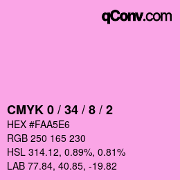 カラーコード: CMYK 0 / 34 / 8 / 2 | qconv.com