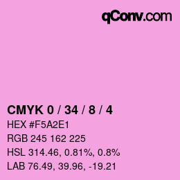 颜色代码: CMYK 0 / 34 / 8 / 4 | qconv.com