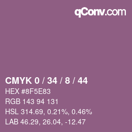 Color code: CMYK 0 / 34 / 8 / 44 | qconv.com