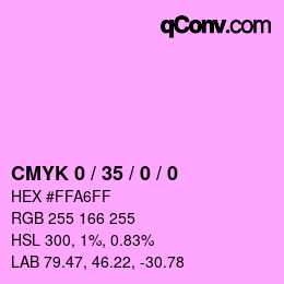 Color code: CMYK 0 / 35 / 0 / 0 | qconv.com