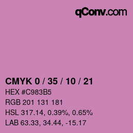 颜色代码: CMYK 0 / 35 / 10 / 21 | qconv.com
