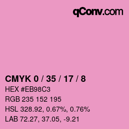 Color code: CMYK 0 / 35 / 17 / 8 | qconv.com