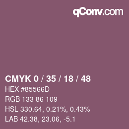 Color code: CMYK 0 / 35 / 18 / 48 | qconv.com