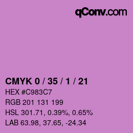 Color code: CMYK 0 / 35 / 1 / 21 | qconv.com