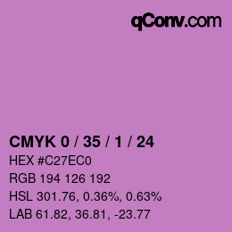 Color code: CMYK 0 / 35 / 1 / 24 | qconv.com