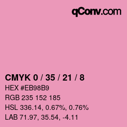 Color code: CMYK 0 / 35 / 21 / 8 | qconv.com