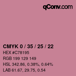 Color code: CMYK 0 / 35 / 25 / 22 | qconv.com