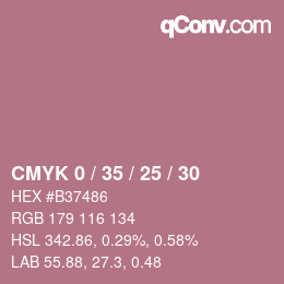 Color code: CMYK 0 / 35 / 25 / 30 | qconv.com