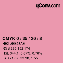 Color code: CMYK 0 / 35 / 26 / 8 | qconv.com