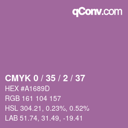Código de color: CMYK 0 / 35 / 2 / 37 | qconv.com