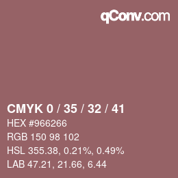 Color code: CMYK 0 / 35 / 32 / 41 | qconv.com