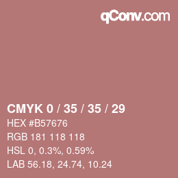 Color code: CMYK 0 / 35 / 35 / 29 | qconv.com